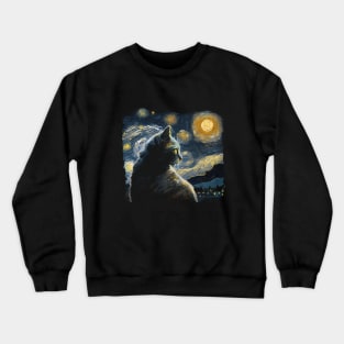 Impressionism Cat Crewneck Sweatshirt